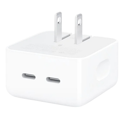 Apple 35W Dual USB-C Port Fast Charger US Pin for iPhone iPad AirPods Apple Watch and MacBook Air