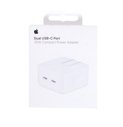 Apple 35W Dual USB-C Port Fast Charger US Pin for iPhone iPad AirPods Apple Watch and MacBook Air