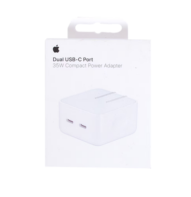 35W Dual USB-C Port Fast Charger US Pin for iPhone 16, 15, 14, iPad, AirPods & MacBook Air