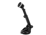 360° universal magnetic phone holder with suction cup mount on car dashboard