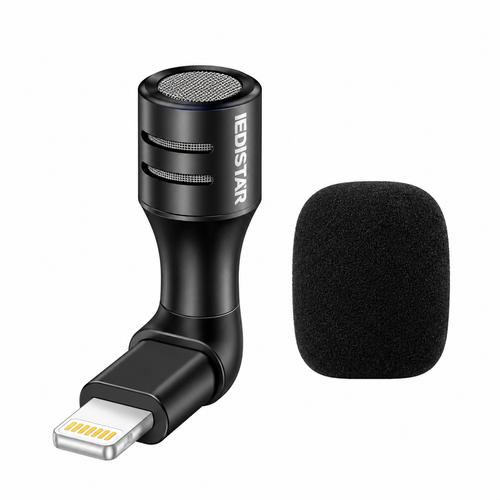 MD3 Mini Wireless Lavalier Microphone for iPhone Lightning – Vlogging Mic Plug and Play Mini Microphone for Smartphone Mobile Phone Microphone Noise Reduction Live Recording