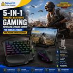 5-in-1 Wireless Bluetooth Gaming Keyboard and Mouse Combo for Mobile & Tablet – PUBG, FPS Game Controller Support