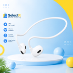 Pro Air Neck Hanging Wireless Bluetooth Earphones with HD Mic & Long Battery Life - White / Black