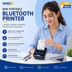 Speed-X BT450M portable 58mm Bluetooth thermal receipt printer with USB connectivity and rechargeable battery