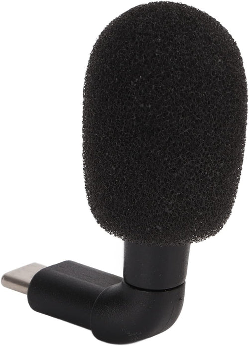 Mini Type C Plug and Play Microphone for Android Phone, Omnidirectional USB C Mic with 90 Angle Plug, High Sensitivity Smartphone Video Recording Microphone for Vlog, Voice Chat MD3