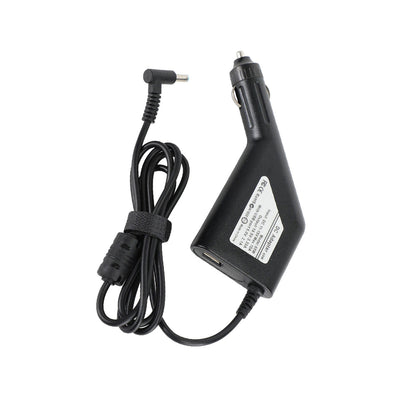 65W HP Laptop Car Charger 4.5×3.0mm Blue Pin | 19.5V 3.33A DC Car Adapter with USB Port