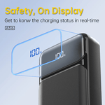 ASPOR A316 Power Bank 20000mAh black with built-in cables and 22.5W fast charging