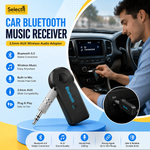 Black Car Bluetooth Music Receiver 3.5mm AUX Adapter