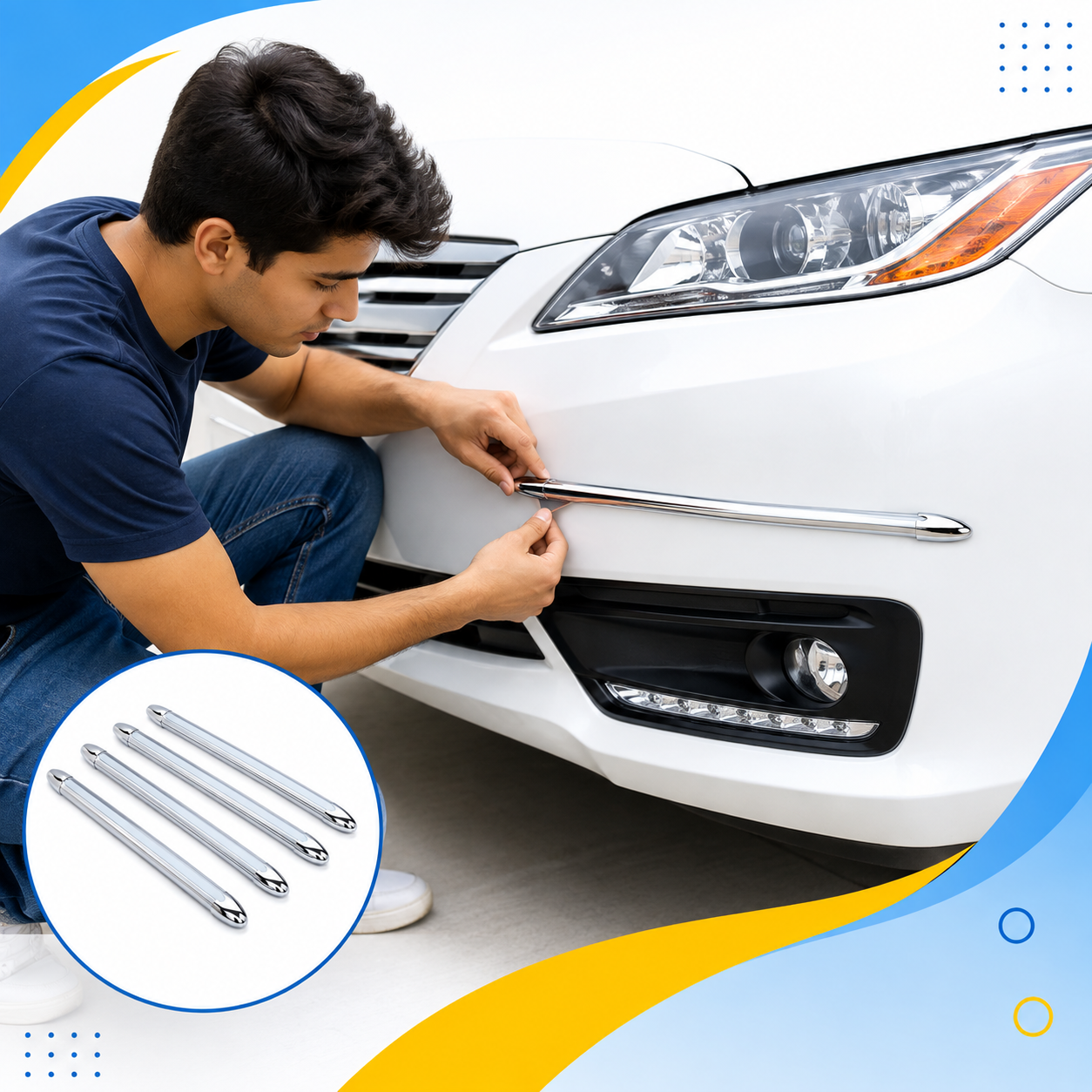 Car Door Protector Long Strip Adhesive Anti-Scratch Bumper Guard Trim