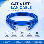 Cat 6 UTP LAN cable with RJ45 connectors and high speed 250 MHz network performance