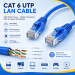 Cat 6 UTP LAN cable with RJ45 connectors showing durable design and network compatibility