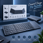 Compact KF86 Wireless Foldable Keyboard with Touchpad