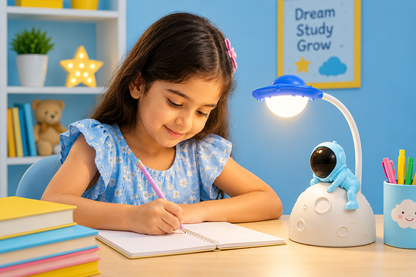 Creative Astronaut Night Light with USB rechargeable LED lighting