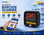 Speed-X 9700 2D CMOS desktop barcode scanner with USB hands-free auto-sensing for fast QR code and barcode reading at POS