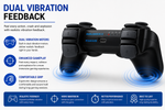 Black PS3 DualShock 3 Wireless Controller with Bluetooth and ergonomic design for PlayStation 3 gaming