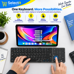 Foldable wireless keyboard with touchpad for mobile and computer
