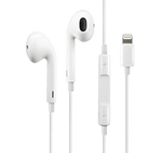 In-ear wired earphones with Lightning 8 Pin connector and microphone compatible with iPhone 14 13 12 11 and iPhone X