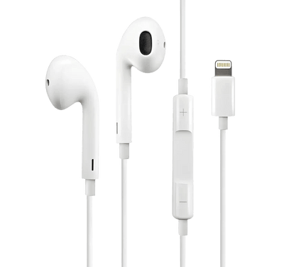 iPhone Handsfree Lightning 8 Pin Wired Earphones with Mic for iPhone 14, 13, 12, 11, X – Best Sound Quality