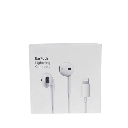 In-ear wired earphones with Lightning 8 Pin connector and microphone compatible with iPhone 14 13 12 11 and iPhone X