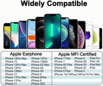 In-ear wired earphones with Lightning 8 Pin connector and microphone compatible with iPhone 14 13 12 11 and iPhone X