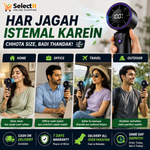 Portable Turbo Handheld Fan with LED Display | 100 Speed Levels Rechargeable Cooling Fan