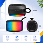 High Quality Portable Bluetooth Speaker with Type-C Charging Kisonli S18 RGB - USB, TF Card, AUX, and FM Radio