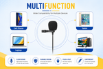 JMARY MC-R2 Type-C professional lavalier microphone with clip, USB-C plug-and-play for Android devices and laptops