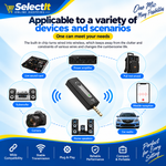 K35 wireless lapel microphone set for smartphone and camera recording