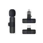 K9 wireless collar lavalier microphone for iPhone Android and Type-C