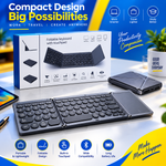 KF86 Portable Folding Wireless Keyboard with Touchpad