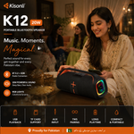 Kisonli K12 20W RGB Portable Speaker with Bluetooth USB TF Card and AUX
