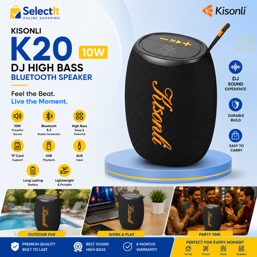 Bluetooth Speakers Kisonli K20 10w DJ High Bass 5.3v Best Speakers