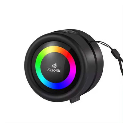 Kisonli S16 TWS DJ Powered Portable Mini FM Radio Speaker with Soft Cord Handle
