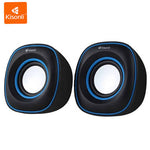 Kisonli V350 USB 2.0 mini stereo speaker with deep bass and compact design for home theater and PC audio