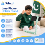 Lazy Phone Holder Stand with Suction Cup | Flexible Caterpillar Mobile Holder for Wall