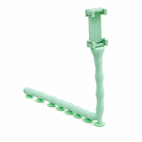 Lazy Phone Holder Stand with Suction Cup | Flexible Caterpillar Mobile Holder for Wall, Desk & Pillar