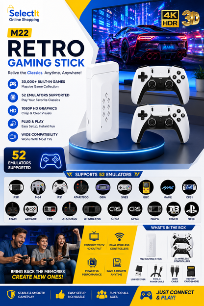 M22 retro game stick 30000 plus games 1080P HD