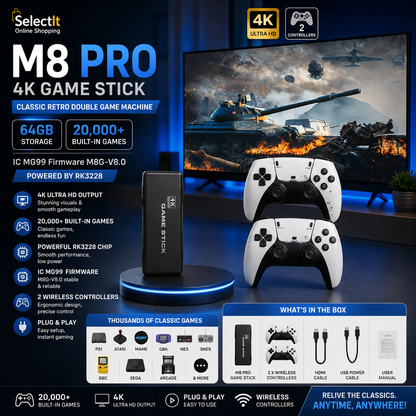 M8 Pro 64GB retro game console with 4K output
