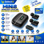 Mini8 RTS lightweight wireless lavalier microphone for vlogging