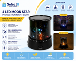 Moon Lamp, Star Projector, Night Light, Kids Night Lamp, LED Projector Lamp, Bedroom Night Light, Nursery Lamp, Moon Star Light, Holiday Light, Home Decor