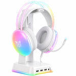ONIKUMA X25 Pro White RGB Gaming Headset with Stereo Surround Sound and Noise-Reduction Microphone