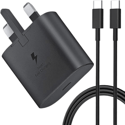 Original Samsung 45W PD PPS Super Fast Charger UK Pin GaN Adapter for Galaxy S24 Ultra S23 S22 S21 and Note20 Ultra