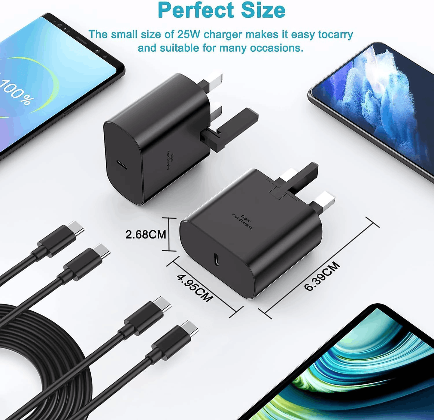 Original Samsung 45W PD PPS Super Fast Charger UK Pin GaN Adapter for Galaxy S24 Ultra S23 S22 S21 and Note20 Ultra