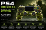PS4 DualShock 4 Wireless Controller Camo Green Front View