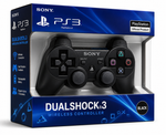 Black PS3 DualShock 3 Wireless Controller with Bluetooth for PlayStation 3 gaming