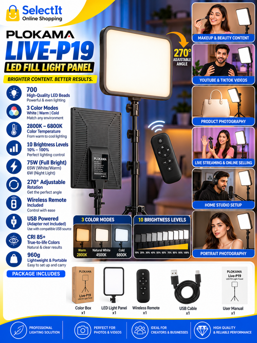 PLOKAMA LIVE-P19 700 LED Professional Fill Light Panel