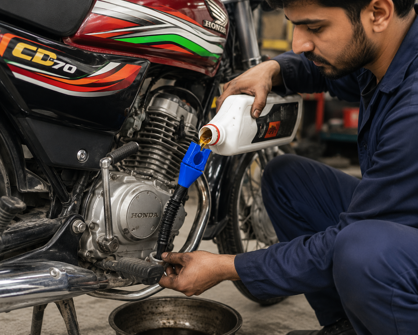 Portable Flexible Oil Drain Funnel | Spill-Free Snap Funnel for Engine Oil