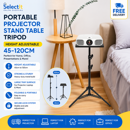 Portable Projector & Laptop Stand with adjustable height 45-120cm