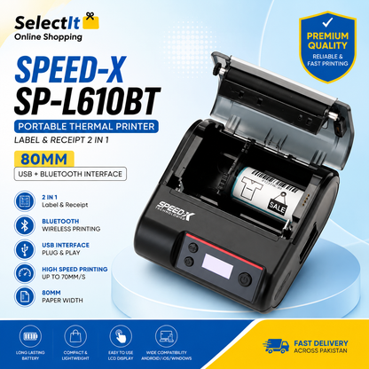 Portable Receipt Printer USB Bluetooth