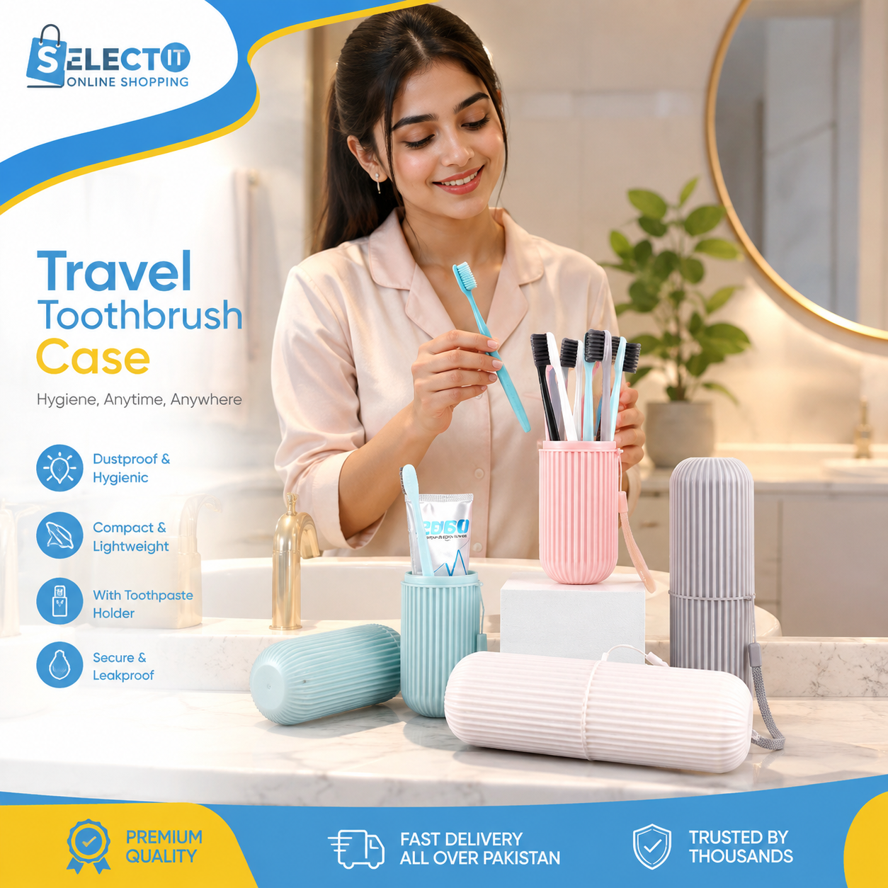 Portable Toothbrush Holder Case